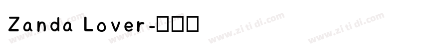 Zanda Lover字体转换